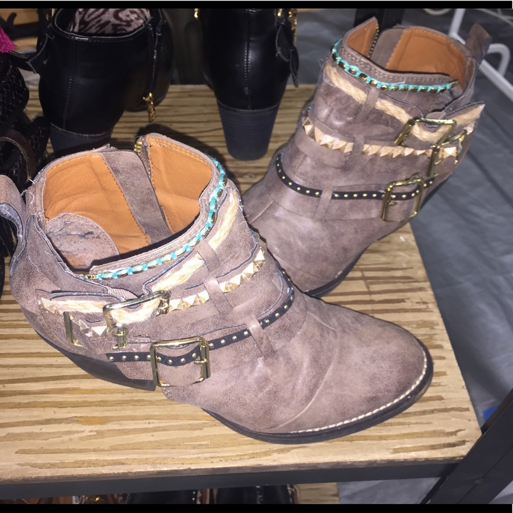 Upcycled boots. Size 7.5